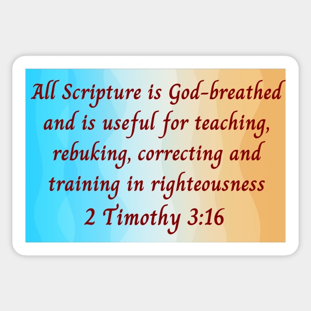 Bible Verse 2 Timothy 3:16 Sticker by Prayingwarrior